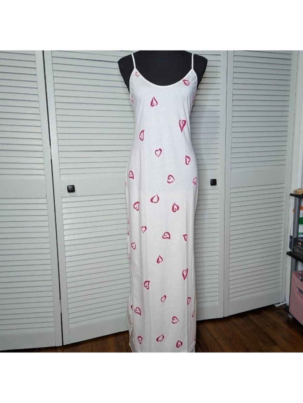 90s Vintage Victoria's Secret Pink heart logo maxi dress